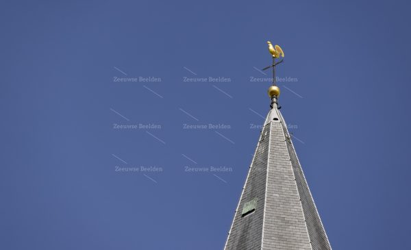 Close-up bovenkant dorpskerk Oostkapelle