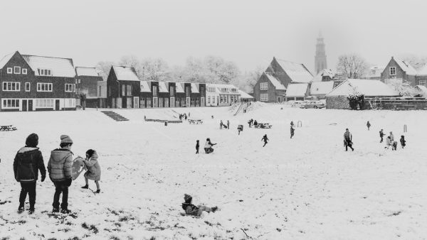 Park Zuidsingel als winterse speelplaats