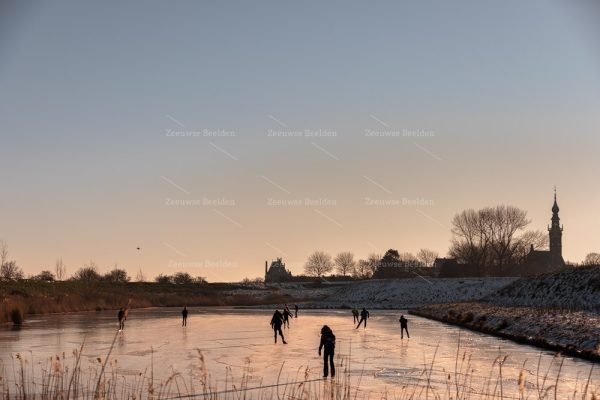 Wedstrijdje schaatsen in Veere 3